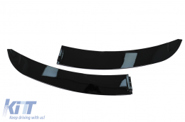 Front Bumper Lip Spoiler suitable for BMW 3 Series E90 E91 LCI M-Tech (2008-2011) Limo Touring Piano Black-image-6100539