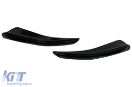 Front Bumper Side Fins Flaps suitable for VW Golf 8 Mk8 MQB GTI / R-Line (2020-Up) Piano Black-image-6095729