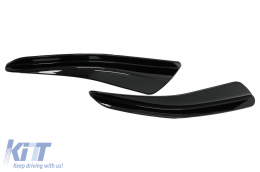 Front Bumper Side Fins Flaps suitable for VW Golf 8 Mk8 MQB GTI / R-Line (2020-Up) Piano Black-image-6095730