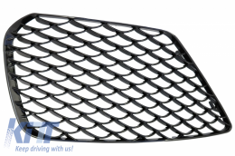 Front Bumper Side Grilles suitable for Mercedes S-Class W222 (2013-2017) S63 Design Piano Black-image-6033065