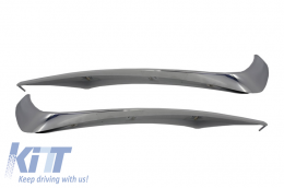 Front Bumper Splitters Fins suitable for Mercedes W222 S-Class S65 Design (2013-up) Chrome Edition-image-6010817