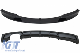 Front Bumper Spoiler and Air Diffuser suitable for BMW 3 Series F30 F31 (2011-up) M-Sport Design Shiny Black - COFBSBMF30MPBB