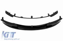 Front Bumper Spoiler and Air Diffuser suitable for BMW 3 Series F30 F31 (2011-up) M-Sport Design Shiny Black-image-6031337