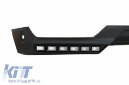 Front Bumper Spoiler LED DRL Extension suitable for Mercedes G-Class W463 (1989-2017) Design Black-image-6039127