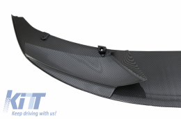 Front Bumper Spoiler Lip Carbon Coating suitable for BMW 5 Series F10 F11 (2011-2013) with Mirror Covers M-Performance Design-image-6057330