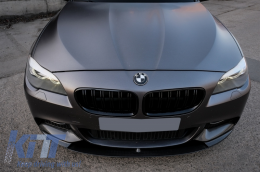 Front Bumper Spoiler Lip Carbon Coating suitable for BMW 5 Series F10 F11 (2011-2013) with Mirror Covers M-Performance Design-image-6058460