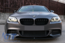 Front Bumper Spoiler Lip Carbon Coating suitable for BMW 5 Series F10 F11 (2011-2013) with Mirror Covers M-Performance Design-image-6058461