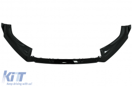 Front Bumper Spoiler Lip suitable for Audi A4 B9 8W S-Line (2016-2018) Piano Black Add-On-image-6078071