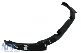 Front Bumper Spoiler Lip suitable for Audi A5 F5 Facelift S-Line (2020-up) Piano Black  Add-On-image-6092299