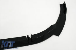 Front Bumper Spoiler Lip suitable for Audi A5 F5 Facelift S-Line (2020-up) Piano Black  Add-On-image-6092301