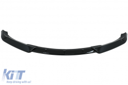 Front Bumper Spoiler Lip suitable for BMW 3 Series E46 Sedan Touring (1998-2004) Standard Piano Black Add On-image-6093635