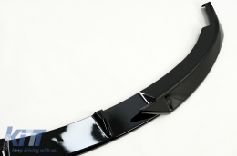 Front Bumper Spoiler Lip suitable for BMW 3 Series E92 E93 (2006-2009) Coupe Cabrio Piano Black Add On-image-6093703