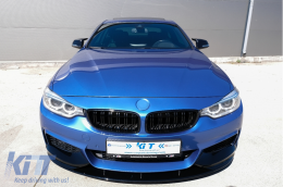 Front Bumper Spoiler Lip suitable for BMW 4 Series F32 Coupe F33 Cabrio F36 Grand Coupe (2013-03.2019) M Design Piano Black-image-6072531