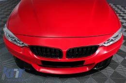 Front Bumper Spoiler Lip suitable for BMW 4 Series F32 Coupe F33 Cabrio F36 Grand Coupe (2013-03.2019) M Design Piano Black-image-6084602