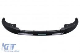 Front Bumper Spoiler Lip suitable for BMW 4 Series G22 Coupe G23 Cabrio G26 Gran Coupe (2020-Up) M Sport Piano Black-image-6100553