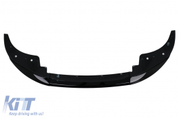 Front Bumper Spoiler Lip suitable for BMW 4 Series G22 Coupe G23 Cabrio G26 Gran Coupe (2020-Up) M Sport Piano Black-image-6100555