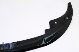 Front Bumper Spoiler Lip suitable for BMW 4 Series G22 Coupe G23 Cabrio G26 Gran Coupe (2020-Up) M Sport Piano Black-image-6100556