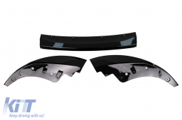 Front Bumper Spoiler Lip suitable for BMW 4 Series G22 Coupe G23 Cabrio G26 Gran Coupe (2020-Up) M Sport Piano Black-image-6100557