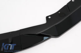 Front Bumper Spoiler Lip suitable for BMW 5 Series G30 G31 LCI (07.2020-up) M Sport Design Piano Black-image-6100942