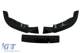 Front Bumper Spoiler Lip suitable for BMW 5 Series G30 G31 LCI (07.2020-up) M Sport Design Piano Black-image-6100944