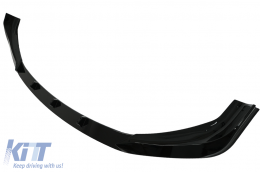 Front Bumper Spoiler Lip suitable for BMW X1 SUV F48 Pre-LCI (2015-2019) Piano Black-image-6083220