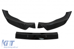 Front Bumper Spoiler Lip suitable for BMW X3 G01 X4 G02 LCI (2021-Up) M Sport Piano Black-image-6100906