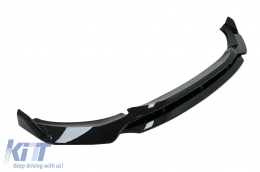 Front Bumper Spoiler Lip suitable for BMW X4 G02 X4M M Sport (2018-Up) Piano Black-image-6083706