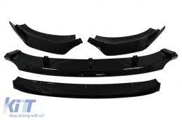 Front Bumper Spoiler Lip suitable for BMW X4 G02 X4M M Sport (2018-Up) Piano Black-image-6083709