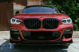 Front Bumper Spoiler Lip suitable for BMW X4 G02 X4M M Sport (2018-Up) Piano Black-image-6100821