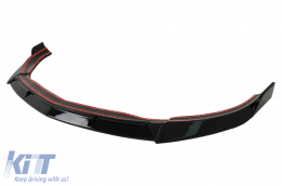 Front Bumper Spoiler Lip suitable for Mercedes CLA45 C117 X117 (2013-2016) Glossy Black-image-6038076