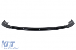 Front Bumper Spoiler Lip suitable for Tesla Model 3 (2017-up) Piano Black Add-on - 89664CF