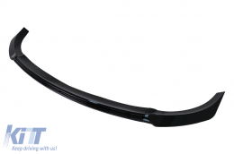 Front Bumper Spoiler Lip suitable for Tesla Model Y (2020-Up) Piano Black Add-On-image-6100561