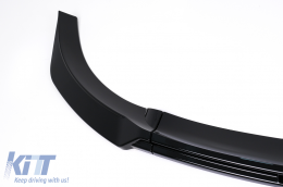 Front Bumper Spoiler Lip suitable for Tesla Model Y (2020-Up) Piano Black Add-On-image-6100562