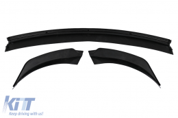 Front Bumper Spoiler Lip suitable for Tesla Model Y (2020-Up) Piano Black Add-On-image-6100565