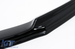 Front Bumper Spoiler Lip suitable for VW Transporter T6 (2015-up) Glossy Black Add-on-image-6067605