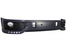 Front Bumper Spoiler suitable for VW Transporter Multivan Caravelle T5 T5.1 Facelift (2010-2015) Sportline Design LED DRL-image-5994009