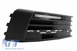 Front Bumper Spoiler with LED DRL Daytime Running Lights suitable for VW Transporter T6 (2015-up) Sportline Design-image-6052789