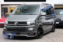 Front Bumper Spoiler with LED DRL Daytime Running Lights suitable for VW Transporter T6 (2015-up) Sportline Design-image-6052795