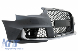 Front Bumper suitable for Audi A3 8V (2012-2015) Hatchback Sportback RS3 Brilliant Black Design-image-6028416