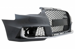 Front Bumper suitable for Audi A3 8V (2012-2015) with Rear Bumper Air Diffuser and Exhaust Tips Hatchback Sportback RS3 Design-image-6030998