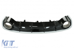 Front Bumper suitable for Audi A6 4G Facelift (2015-2018) and Rear Bumper Valance Diffuser With Exhaust Tips RS6 Design-image-6057062