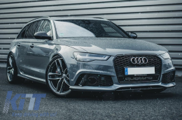 Front Bumper suitable for Audi A6 C7 4G Facelift (2015-2018) RS6 Design With Grille-image-6040812