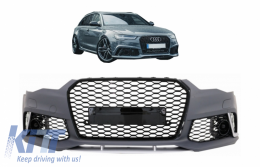 Front Bumper suitable for Audi A6 C7 4G Facelift (2015-2018) RS6 Design With Grille-image-6046448