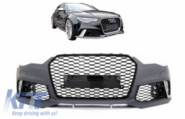 Front Bumper suitable for Audi A6 C7 4G (2011-2015) RS6 Design With Grille-image-6046447