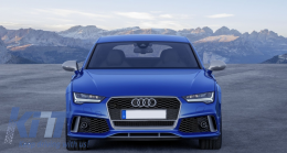 Front Bumper suitable for Audi A7 4G Facelift (2015-2018) RS7 Design With Grille-image-6041117