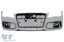 Front Bumper suitable for Audi A7 4G Pre-Facelift (2010-2014) RS7 Design With Grille-image-6090390