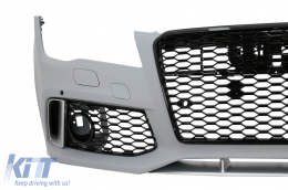 Front Bumper suitable for Audi A7 4G Pre-Facelift (2010-2014) RS7 Design With Grille-image-6090391