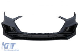 Front Bumper suitable for Audi A7 4K8 (2018-Up) RS7 Carbon Look Ornaments-image-6102420