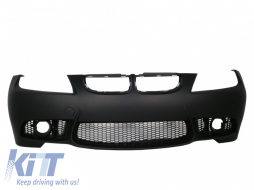 Front Bumper suitable for BMW 3 series E90 Sedan E91 Touring (2004-2008) with Side Skirts Non LCI M3 Design without Fog Lamps-image-6064142