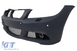 Front Bumper suitable for BMW 3 Series E90 Sedan E91 Touring LCI (2008-2011) M-Technik Design with PDC-image-6101783